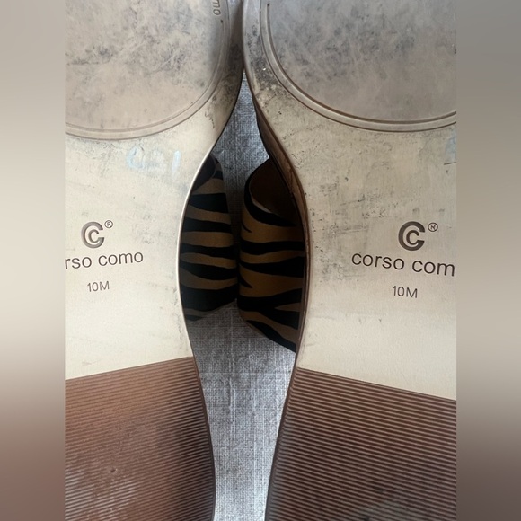 Corso Como ladies giraffe, print slip on thong style sandal size 10. Exc cond. - Picture 9 of 12